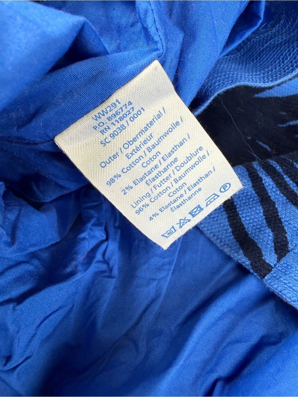 Boden Royal Blue Floral Midi Dress with Black Print- perfect size 8 - Picture 16 of 16